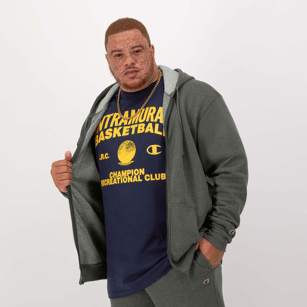 Powerblend Full Zip Hoodie, C Logo - Big & Tall