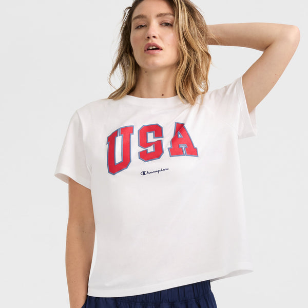 Classic Graphic T-Shirt, USA Block Logo